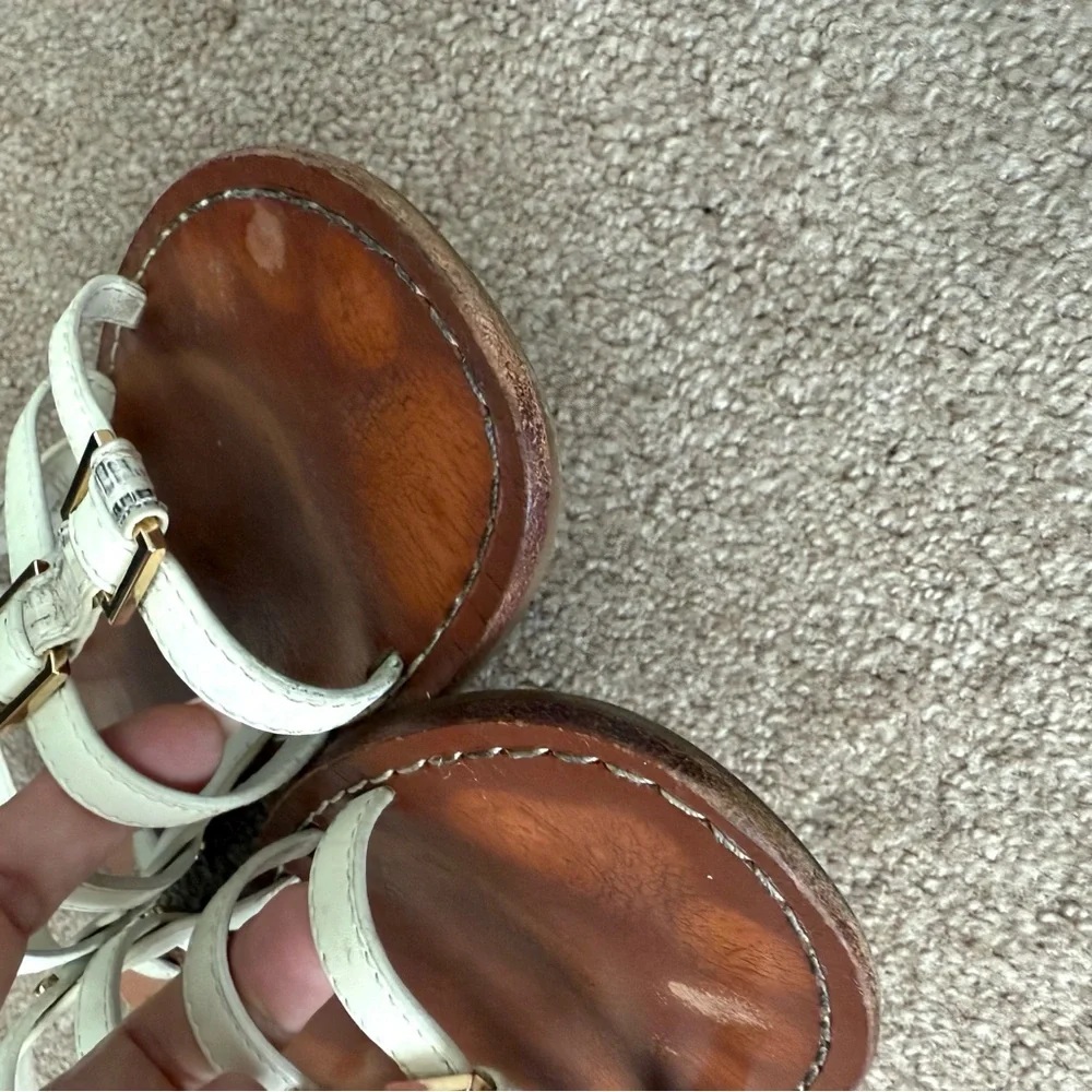 Tory Burch Reggie Gladiator Leather Flat Sandal